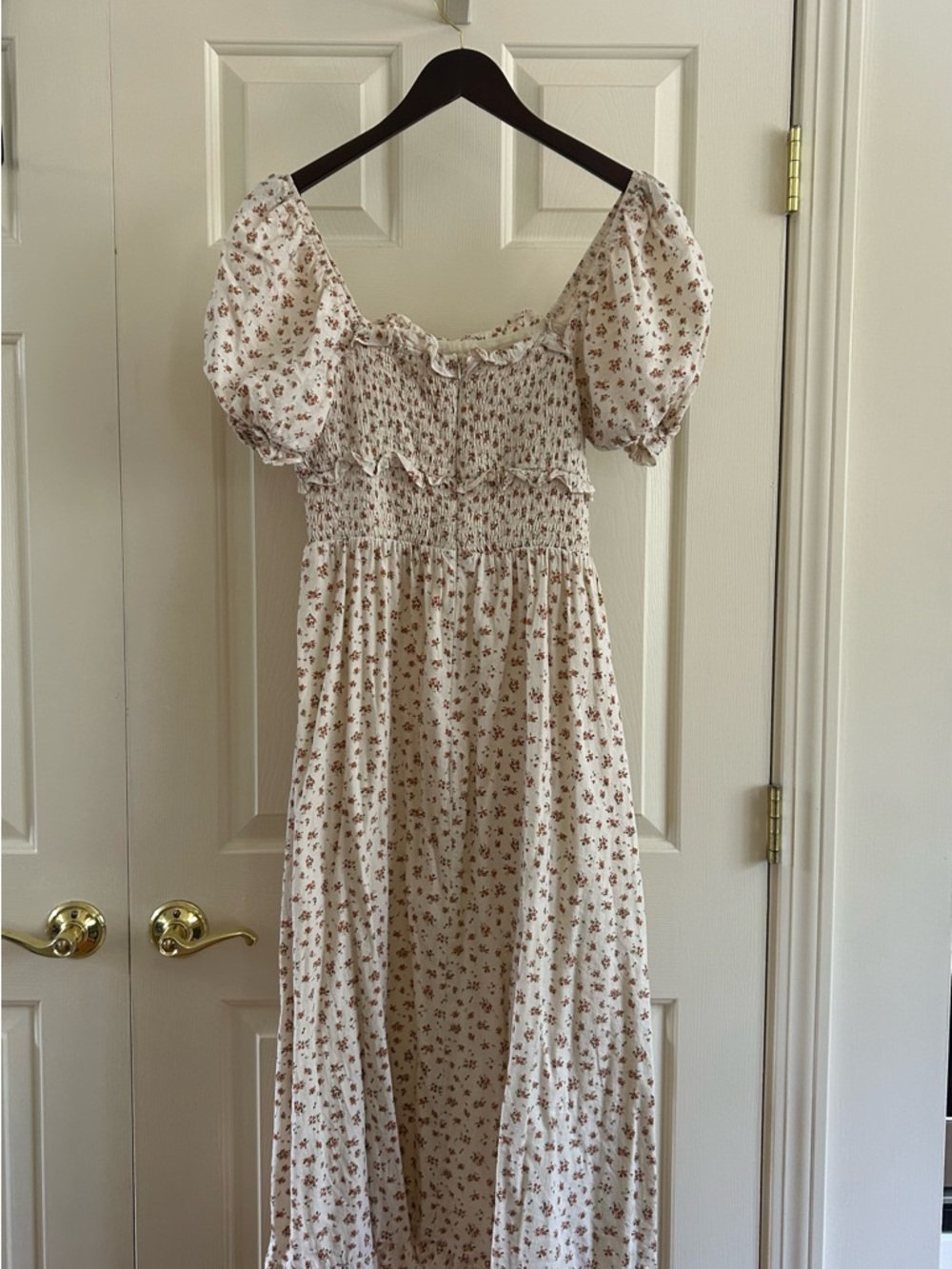 Neuflora Cream Puff Sleeve Floral Midi Dress - Picture 4 of 5